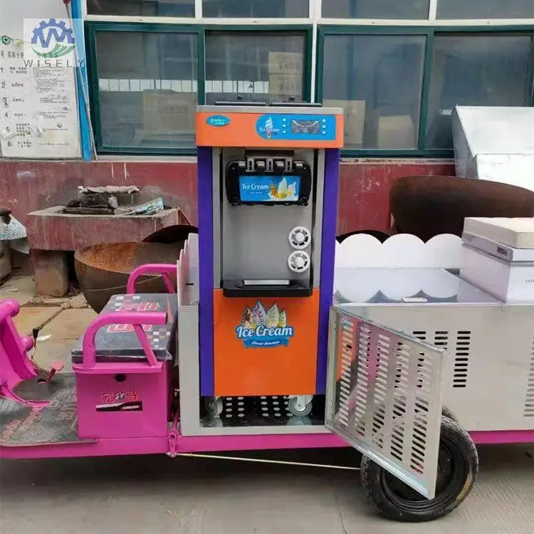 WSL 2024 Wholesale 10-50L/H Mobile Ice Creme Machine Hard Ice Cream Gelato Machine For Small Business