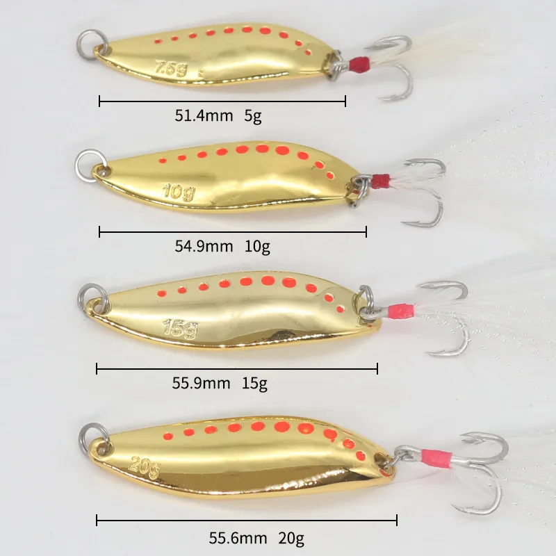 
2021 hot sale Zinc alloy Wholesale Double Metal Spoon Fishing Lure For China Quality Supplier 