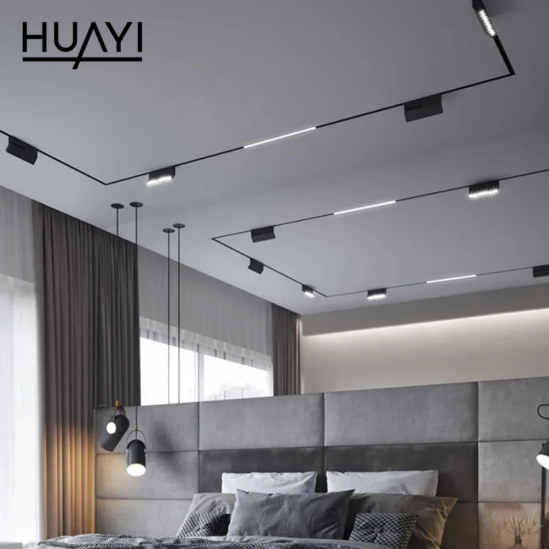 HUAYI новый дизайн Коммерческая решетчатая лампа современный потолок 6 Вт 12 SMD магнитный светодиодный Трековый светильник