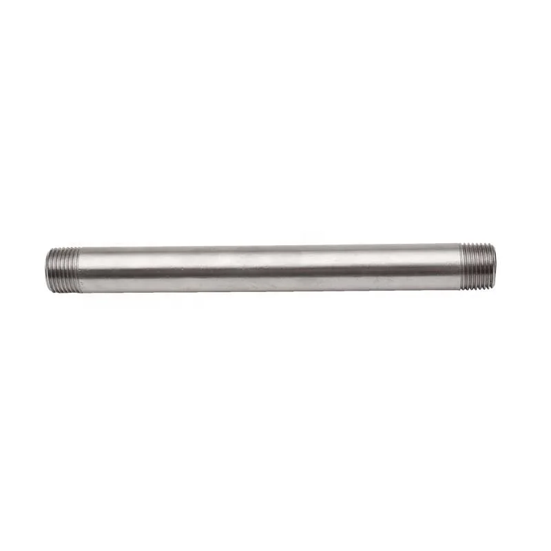 304 L100 stainless steel extended double head external wire joint with high-pressure resistance extended sandblasted surface