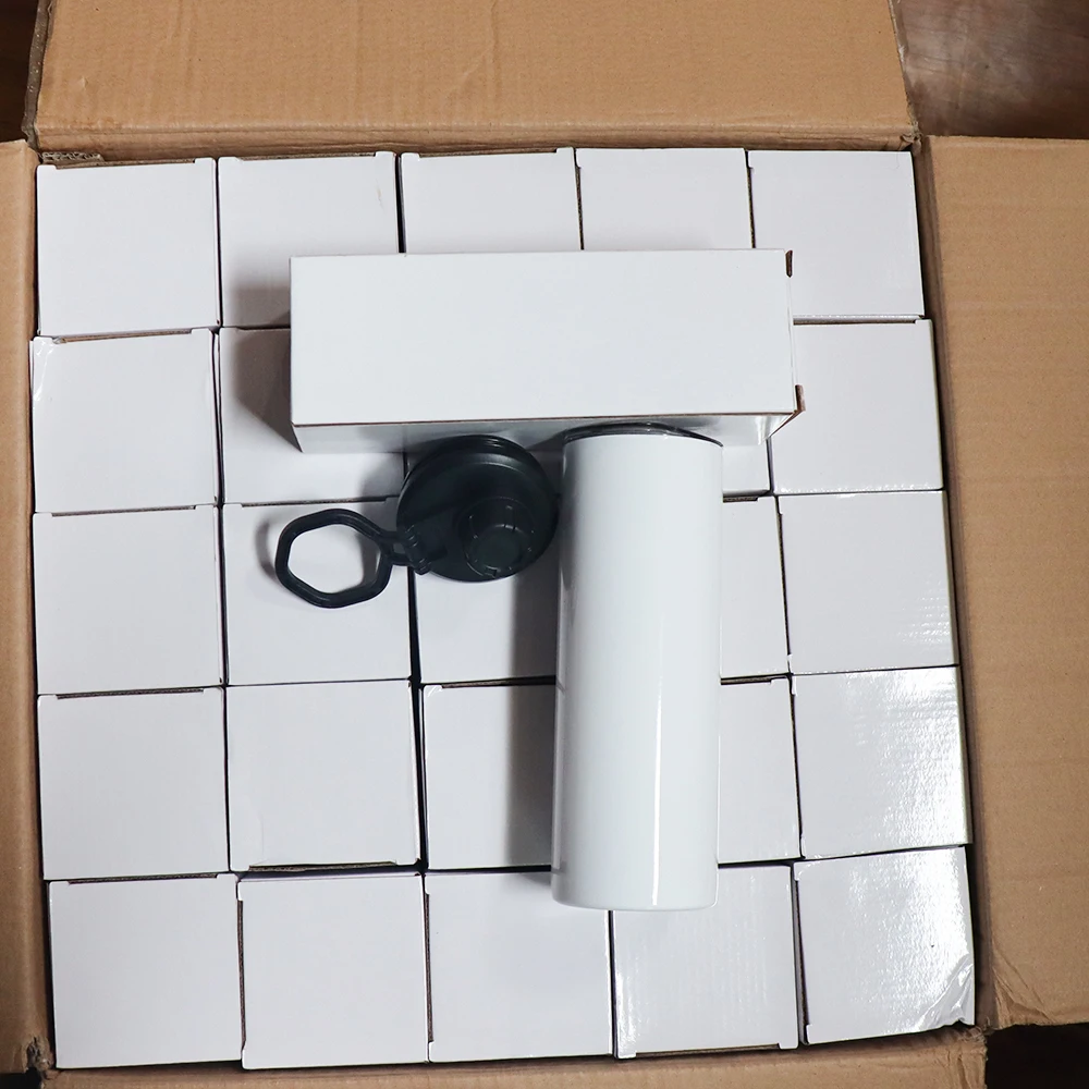 new design 20oz stainless steel cup white sublimation sport tumbler with 2 lids to drink wholesale