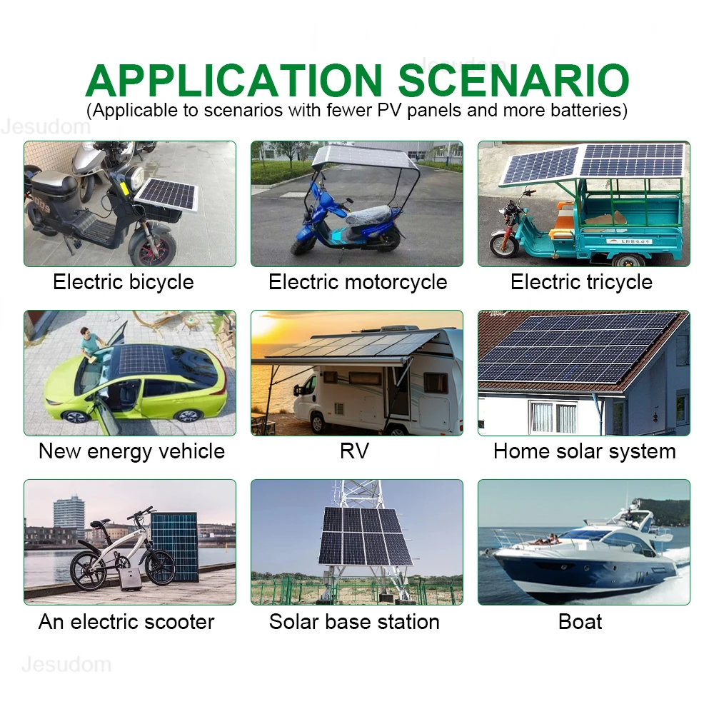 Boost Solar Charger 380W Charge for 48v 60v 72v Lithium Gel Battery Bank MPPT Charging Controller