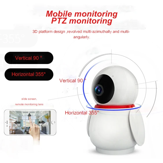 Penguin Cloud storage monitoring camera wireless mini ip Home Security 720p camera Supporting IOS Android