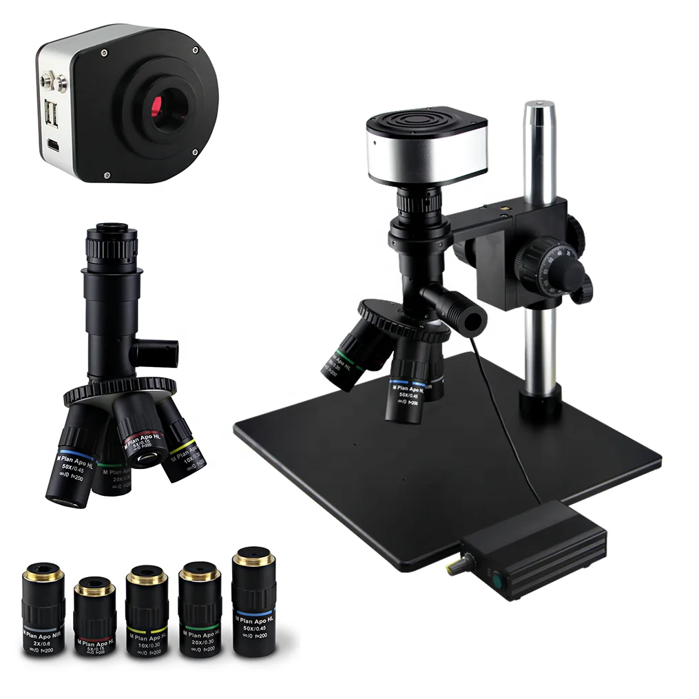 Semiconductor And PCB Inspection FM200CP-U High Power Digital Microscope With HD Industry Camera