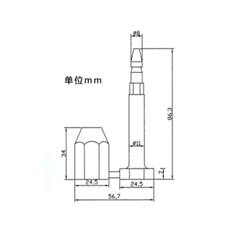 
Disposable Coated Bolt Seal Supplier Container Security Lock 