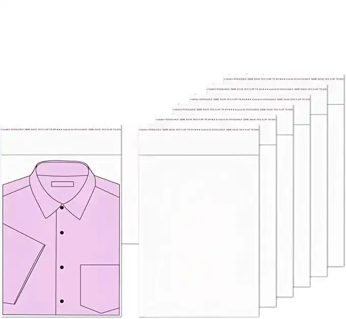 Self Sealing Resealable Bags  Clear Adhesive Cello Bags Plastic Cellophane Bags for Apparel Clothing packing mailing