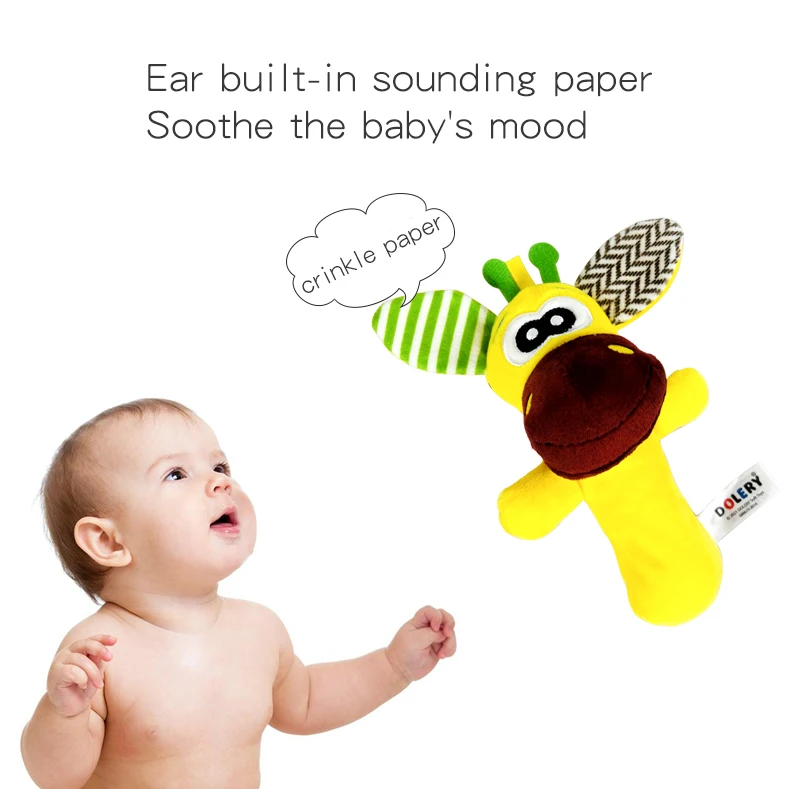 New hand stick with paper jam Baby Plush Animal Doll Toy D148