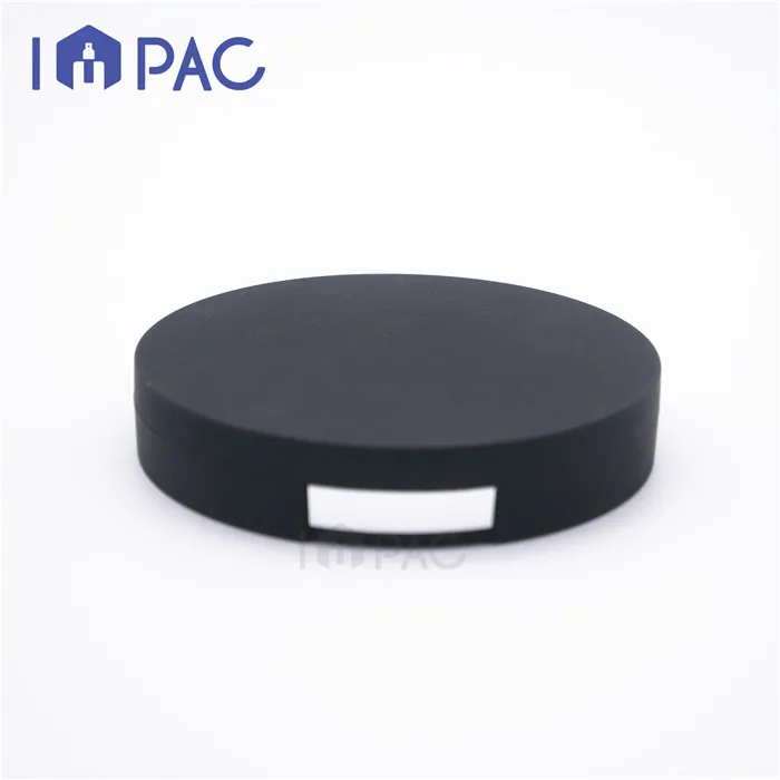 cosmetic flat round black empty blush compact powder case with mirror 8g