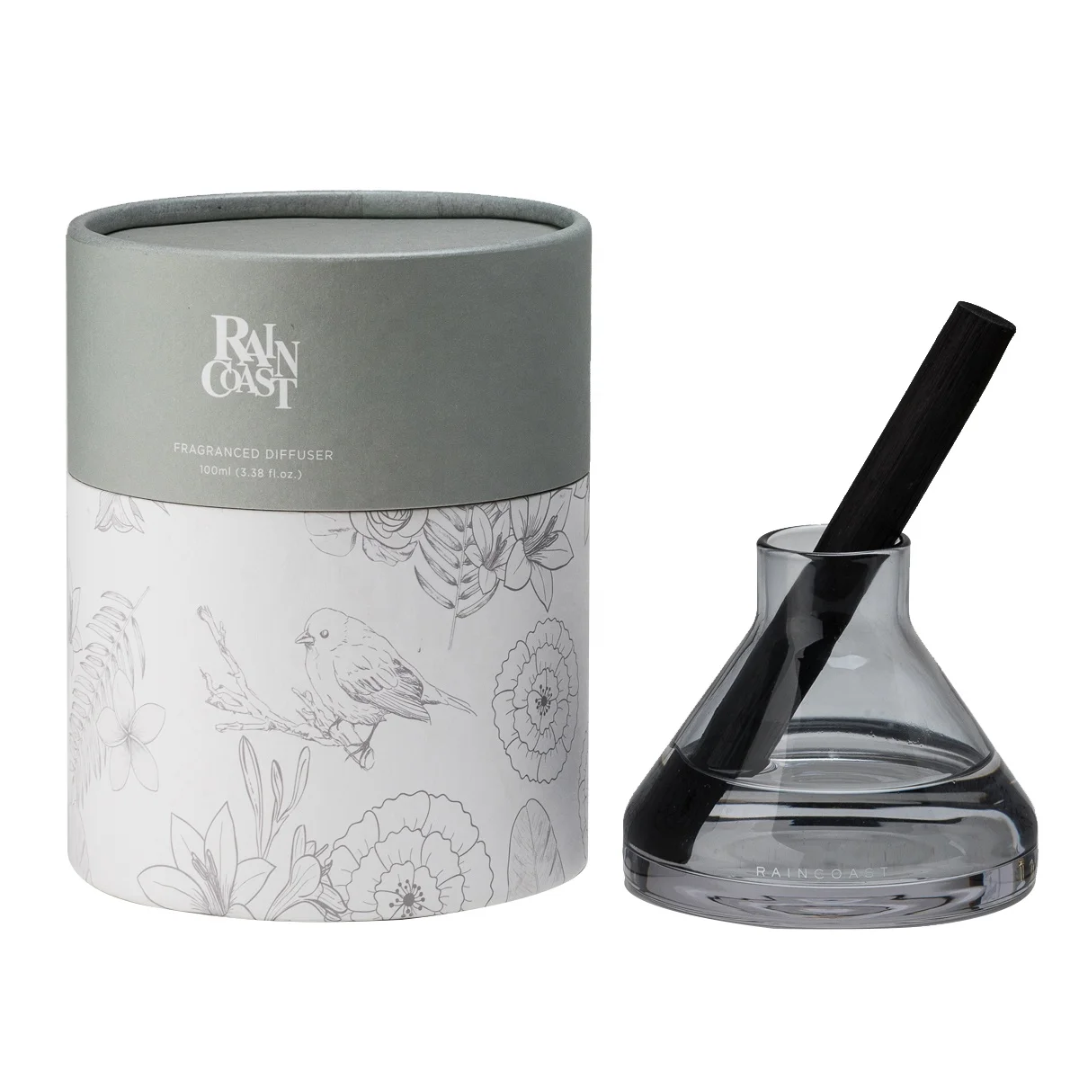 RAINCOAST Best Selling New Design Fragrance Diffuser Blowing Glass Diffuser Bottle 100ml Reed Diffuser Set