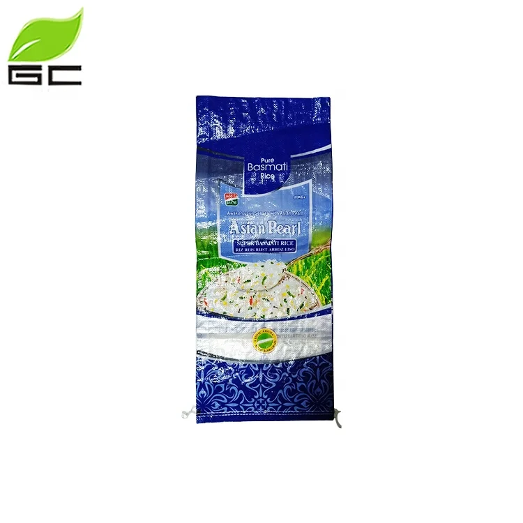 Eco-friendly Custom Logo PP Woven Bag 50KG Sack For Rice Feed Crops Wheat