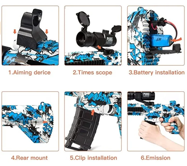 Electric Gel Ball Blaster Toy - M416 Gel Ball Blaster Water Ball Blaster with 50000 Water Gel Beads for Adults Shooting Battle