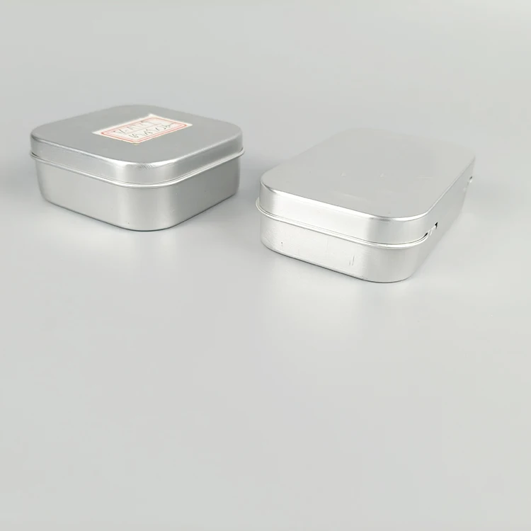 Empty Rectangle Metal Aluminum Jar 80ml For Cosmetic Soap Jars