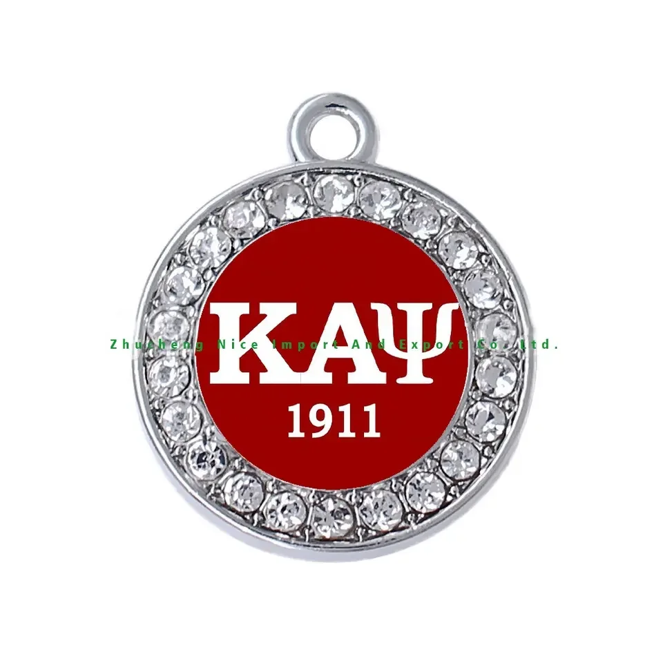 High quality KAP Greek Letter Fraternity fashion alloy necklace circular pendant accessories
