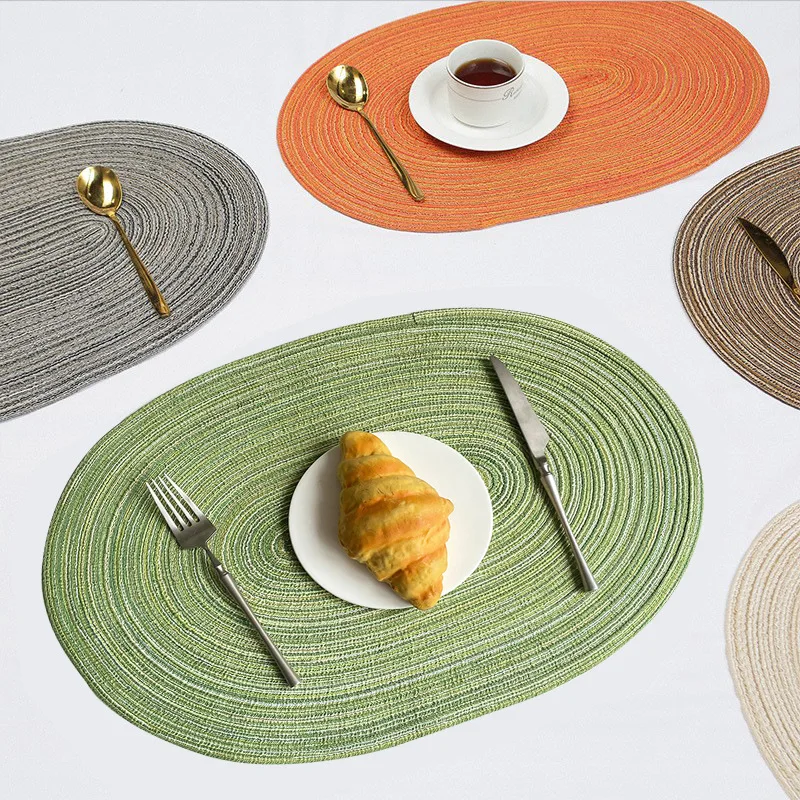 Set De Table Mariage Round Table Place Mats Wedding Rope Tablemats Round Woven Braided Placemats For Kitchen Table