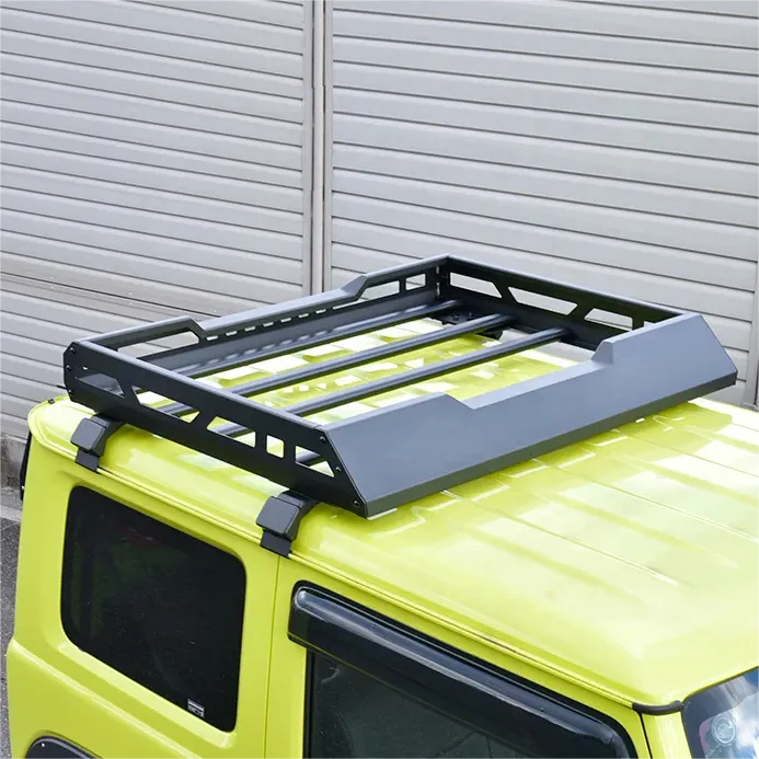 jimny accessories Aluminum Cargo Roof Rack with LED lights for Suzuki jimny JB74 3/5 door 2018-2024