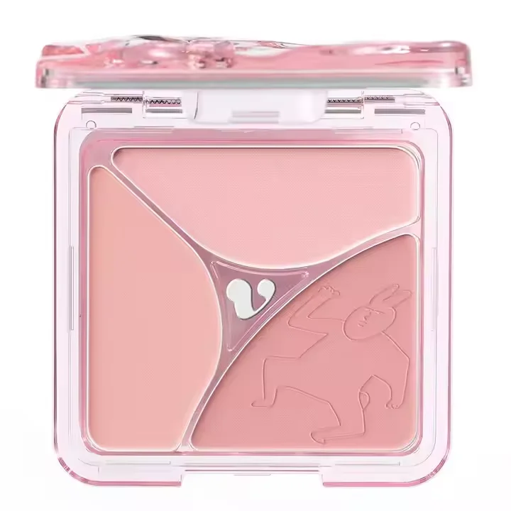 Veecci X Pink Rabbit Emotional Code Blush Palette Three-Color Expanding Cheek and Four-Color Highlight blush