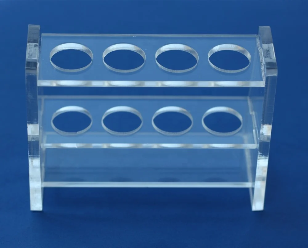 OEM Custom 13mm 17mm 4 position PMMA Centrifuge tube stand Acrylic Test Tube Rack