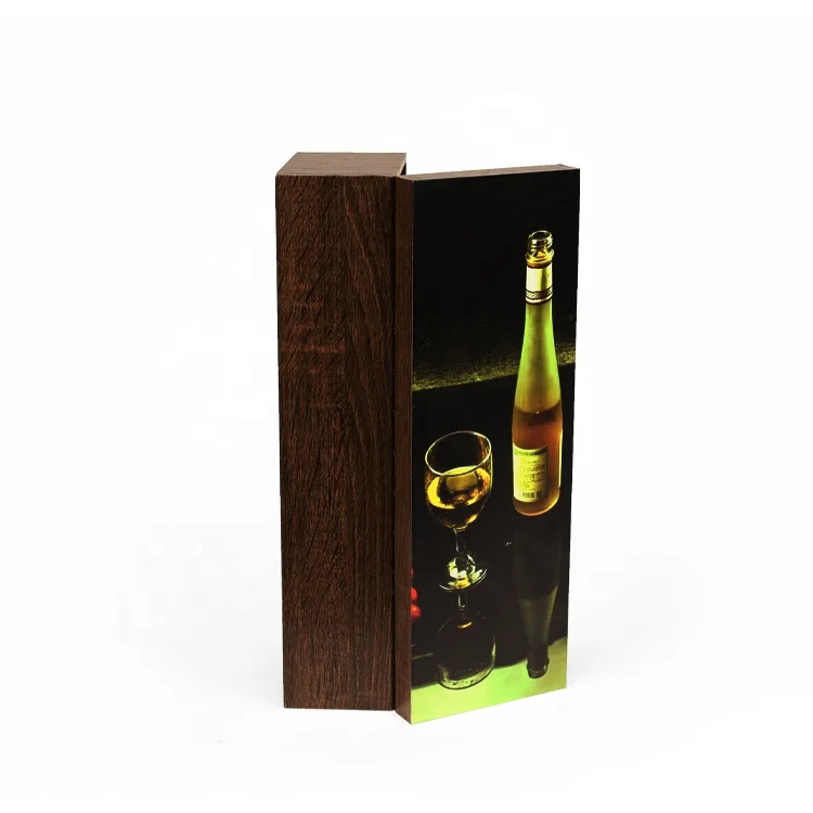 
Chinese manufacture customized wooden box wine box for single bottle with spirits and liquor 