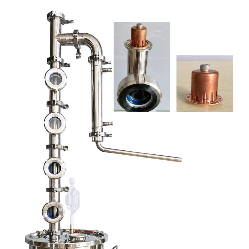 20L The gin basket Household Alcohol distiller rum Whiskey gin Distiller 4 layer copper core distillation tower Private winery