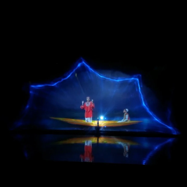 
Outdoor Water Screen water screen for projector Movie Fountain With High Definition Projection and Laser 