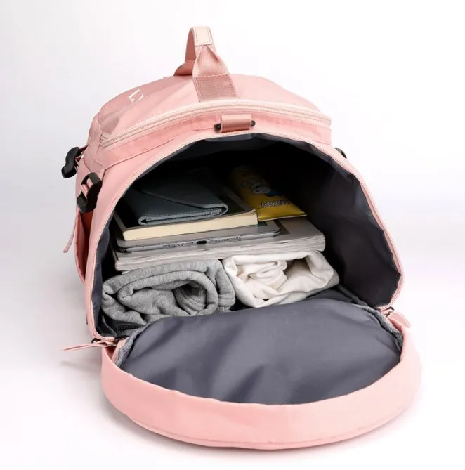 20 Colors Custom Logo Dry Wet Sport Travel Bag Backpack Duffel Training Yoga Tote Gym Travel Bag With Shoes Compartment