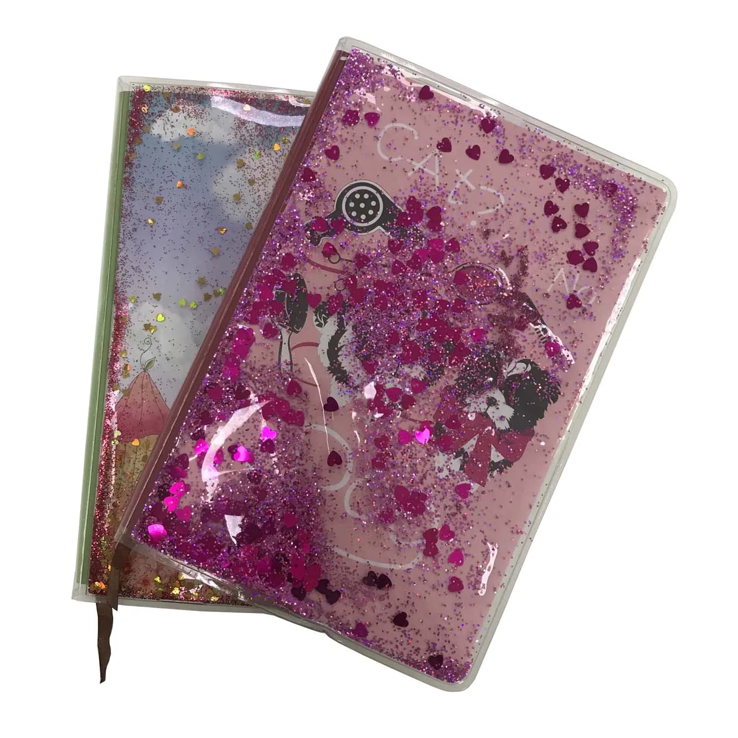 Мягкий прозрачный ПВХ пластиковый блестящий чехол для книги школьника