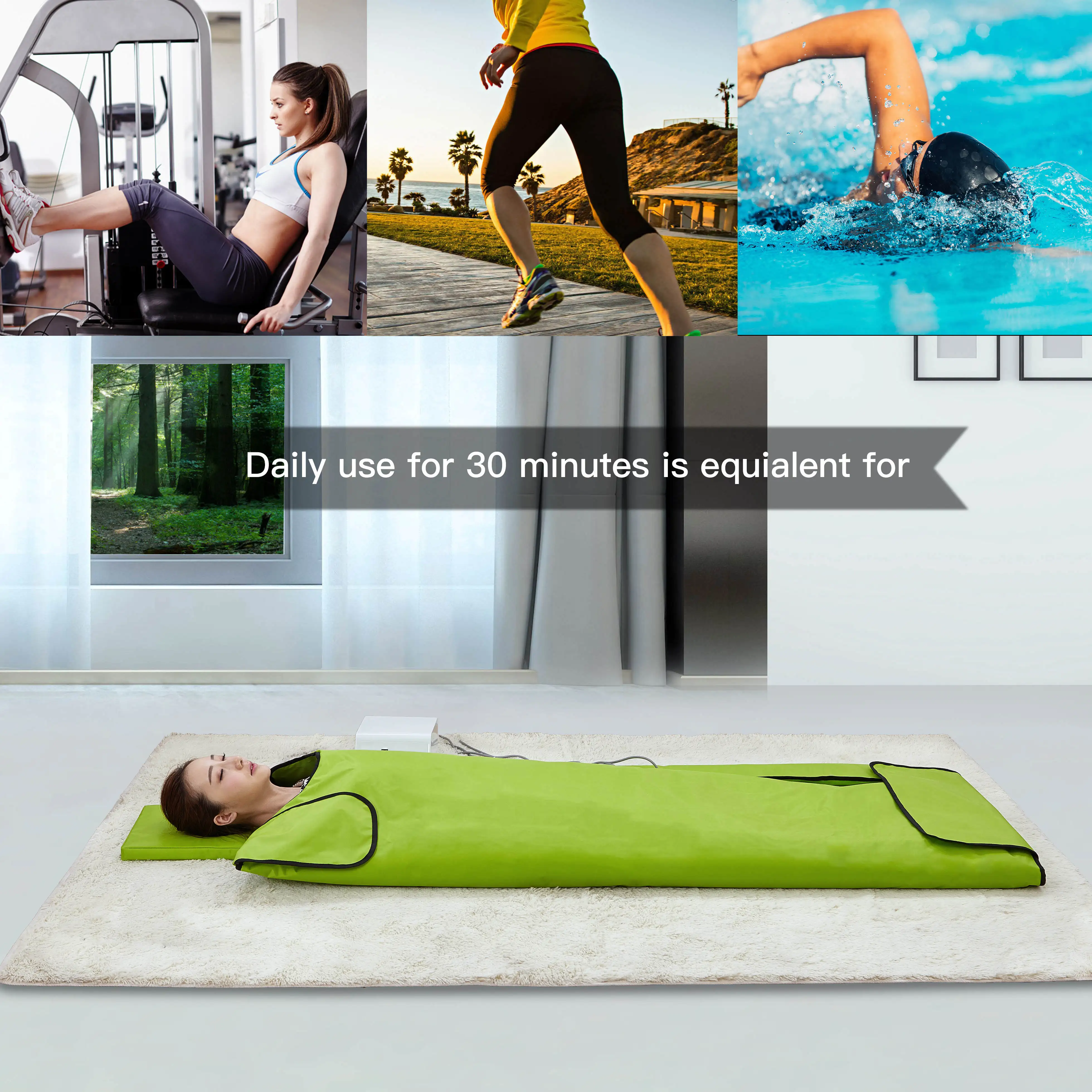 Household FIR Thermal Weight Loss Far Infrared Heated Sauna Blanket