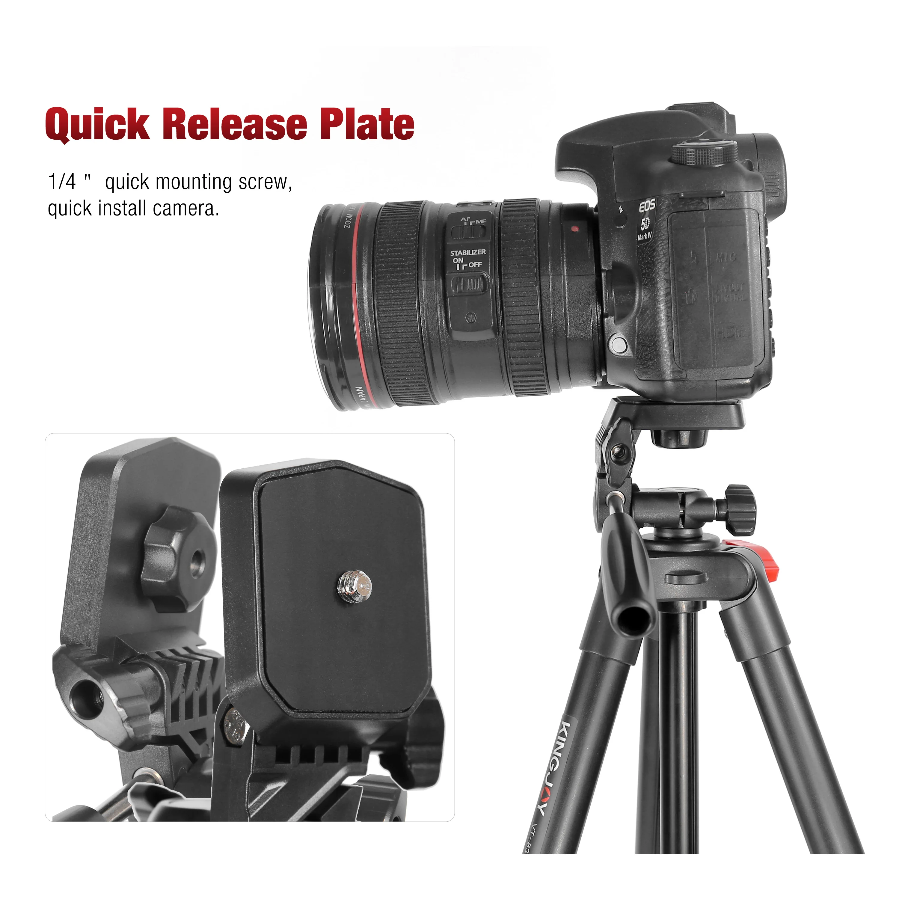  Штатив KINGJOY 53 дюйма для камеры и телефона стойка цифровой зеркальной Canon Nikon с сумкой
