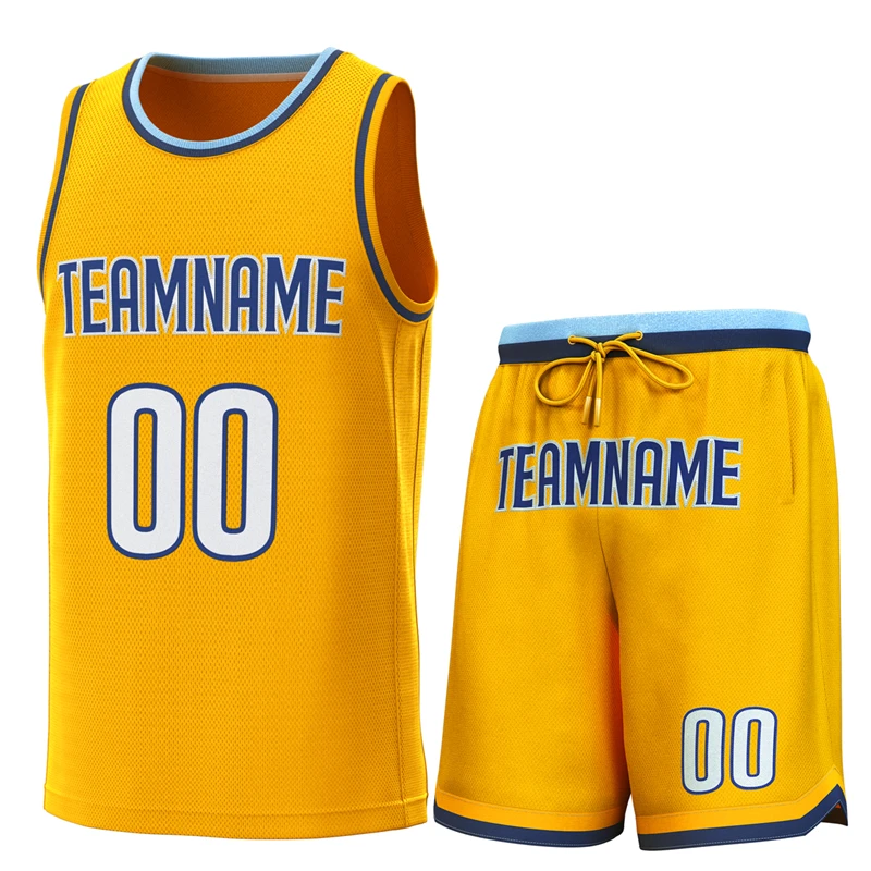 Custom Youth Basketball Wear Printed Reversible Mesh Blank Sublimation Basketball Uniform Kits