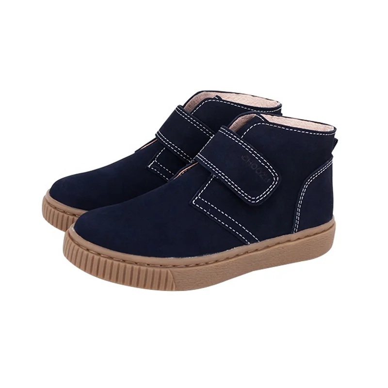 CHOOZII New Design Children Navy Quality Leather Casual Hard Soft Boots Winter Shoes Kids Boys