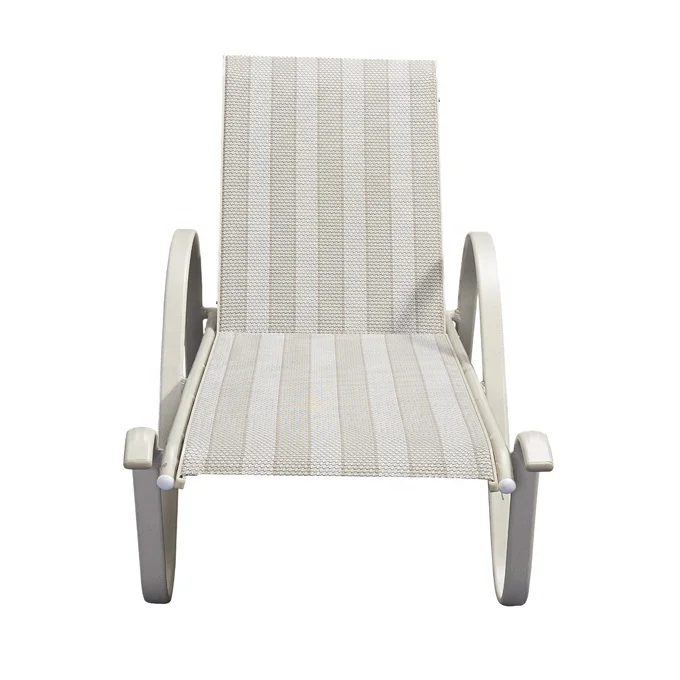 Cheap Leisure White Garden Patio Exterior Lounge Chairs Sunbed Furniture Outdoor Pool Aluminum Chaise Sun Loungers