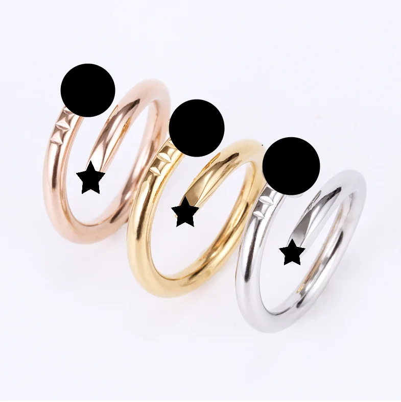 Fashion Elegant Nail Open Rings Rhinestone Jewelry Silver Gold Plated Stainless Steel Rings