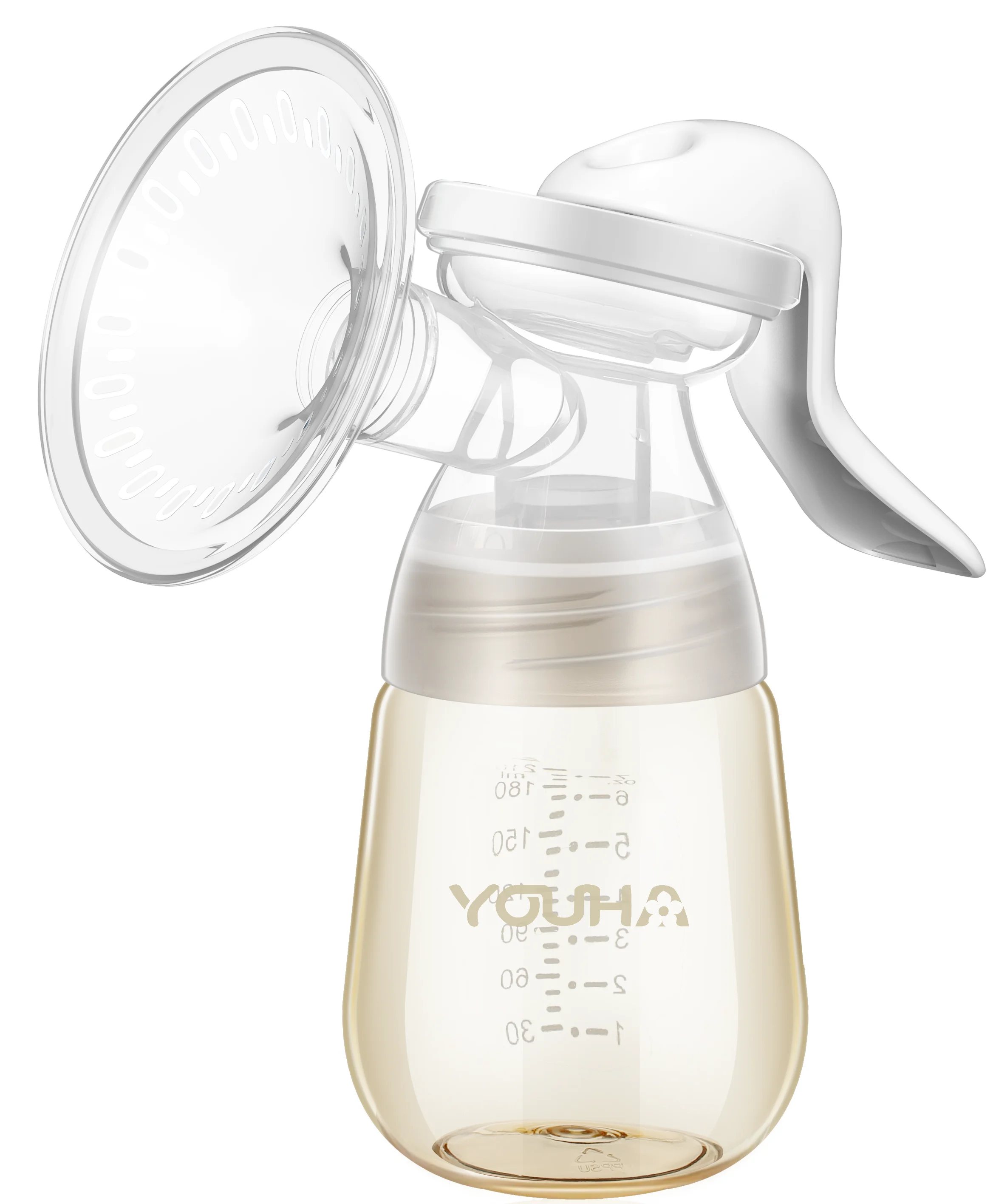 YOUHA manual baby breast pump lightweight with PPSU  feeding bottle