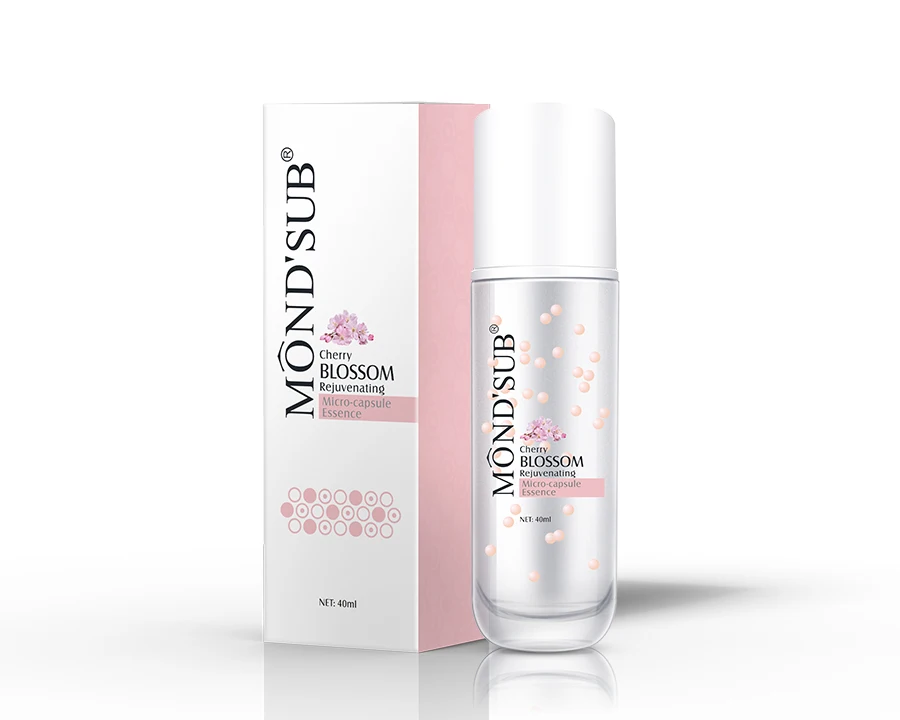 Private label custom oem sakura cherry multi micro capsule serum anti wrinkle skin care organic lift face serum cosmetics