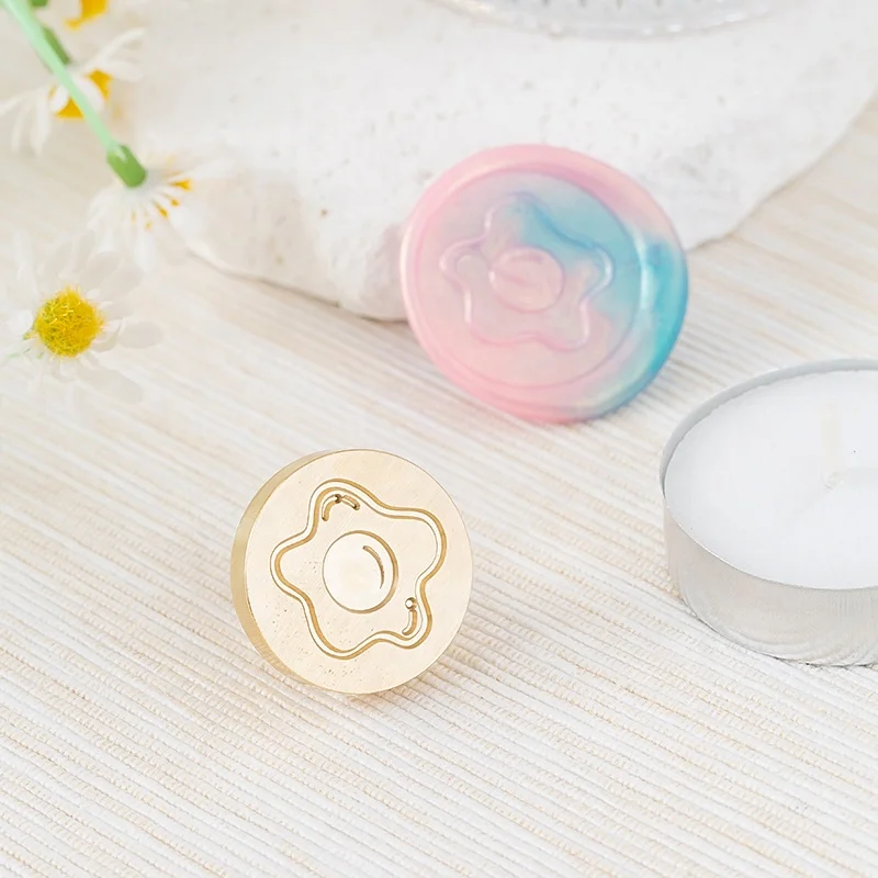 1pc 2.5cm Wax Stamp Handmade Paint Seal Stamp Metal Style for Scrapbook Party Invitations Envelopes Wine Packing Gift
