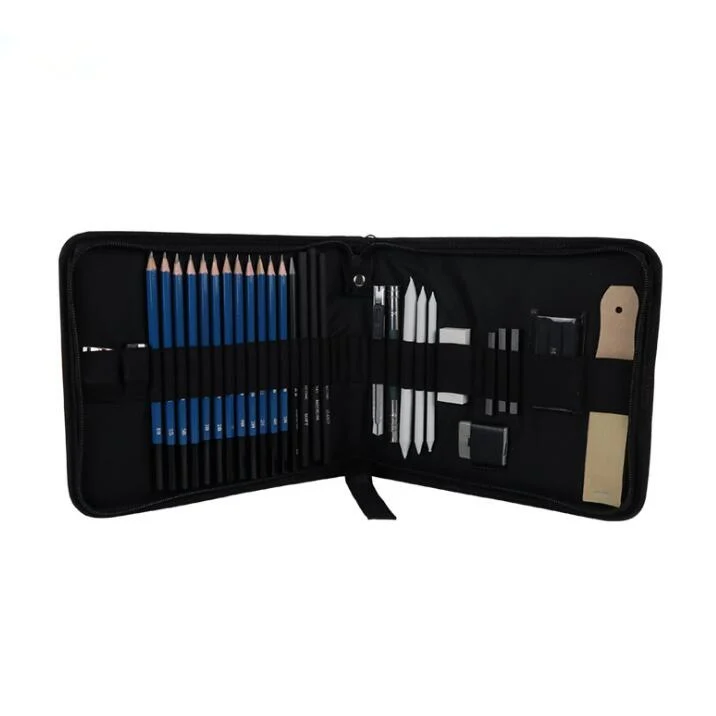 Brand new Sketching and Sketch 32 Piece Set with Pencils Erasers Stick Graphite Drawing Pencil Kit