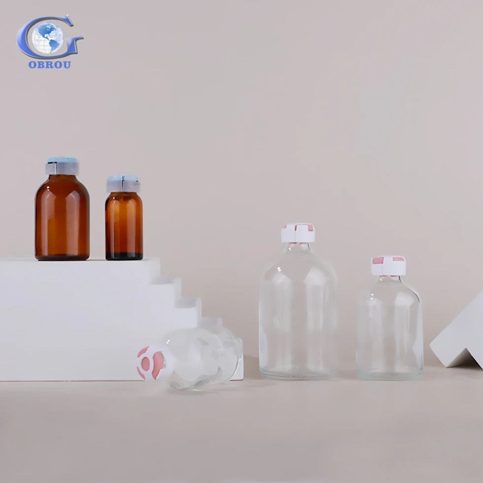 aluminum cover capping filling machine packaging amber clear medicine penicillin pharmaceutical amber glass bottle