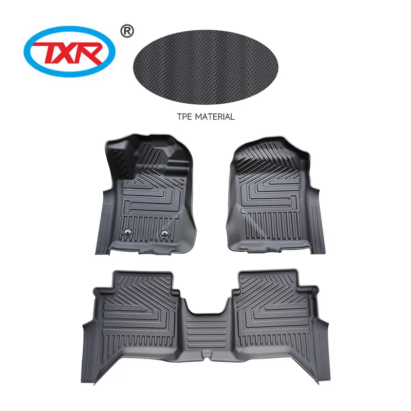 auto durable easy cleaning Trunk Mat car accessories 3D Plastic vehicle TPE car floor mats floor line for  ford ranger T8 T7 T9