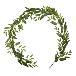 Свадебное украшение, Рождественская Декоративная гирлянда, искусственный эвкалипт, украшения для стола, искусственная ивовая гирлянда