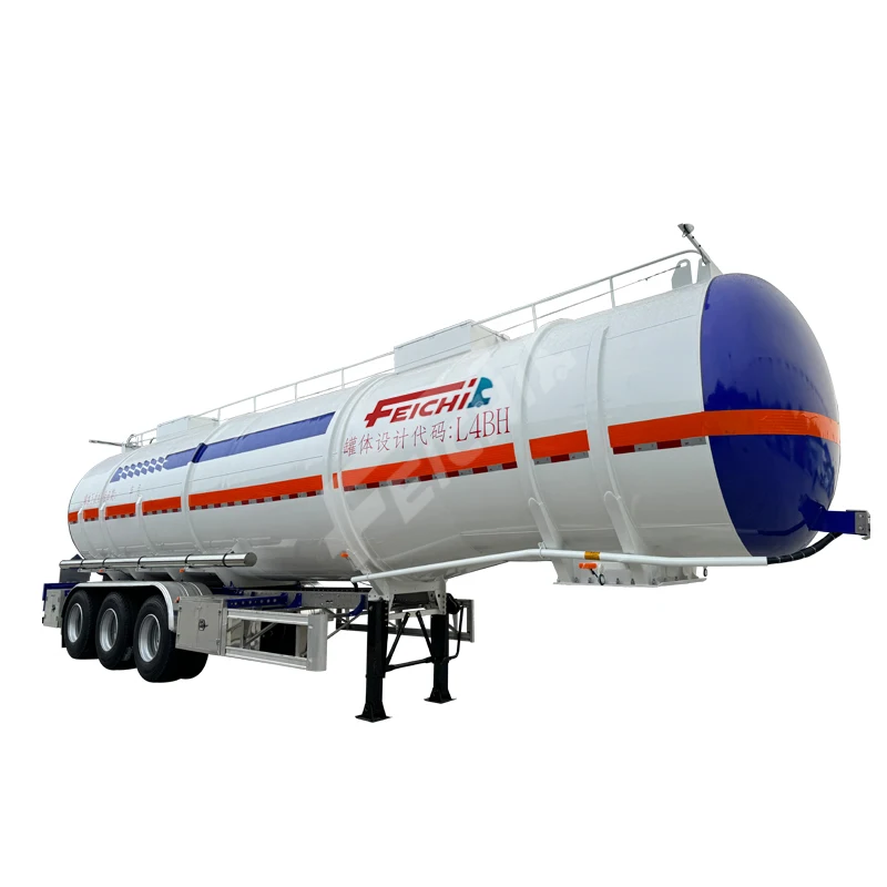 Good Quality FEICHI Brand 3 Axle Aluminum Fuel Oil Hot Sale Trailer Tanker Sulfuric Acid Chemical Asphalt Tanker Trailer