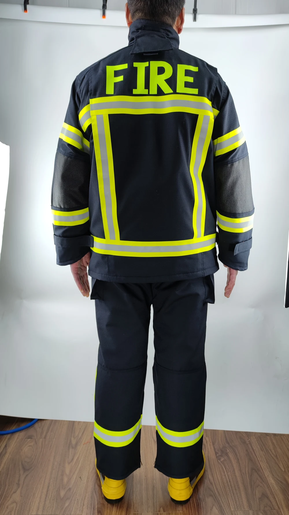 NFPA 1971 Europe Standard CE EN469 4 Layers Aramid Nomex IIIA Navy Blue Firefighter Turnout Fire Fighting Suit