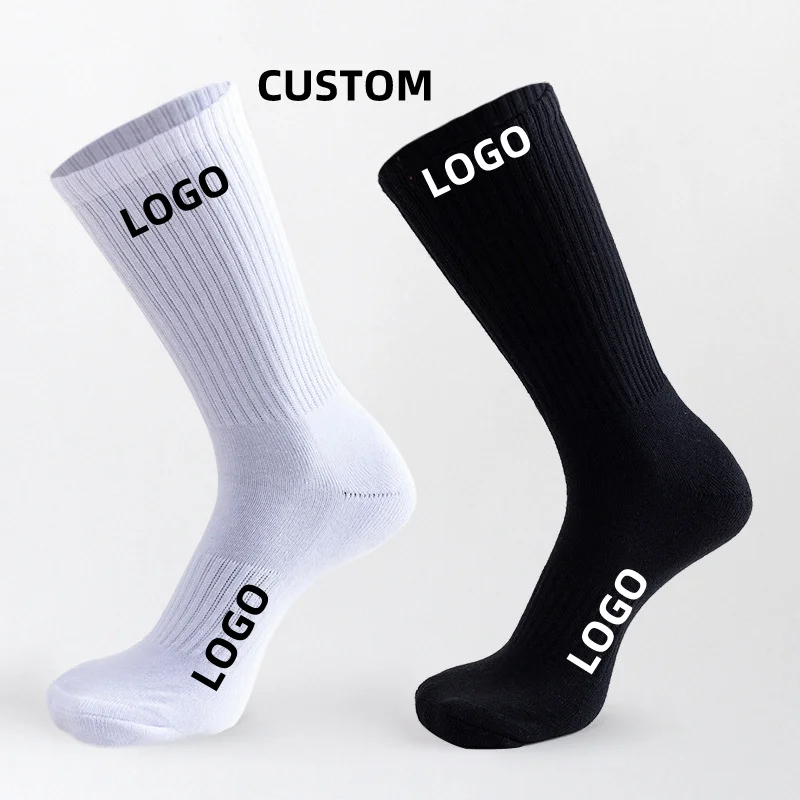 Wholesale OEM one-stop unisex crew personalized design your own packaging customized custom logo socks
