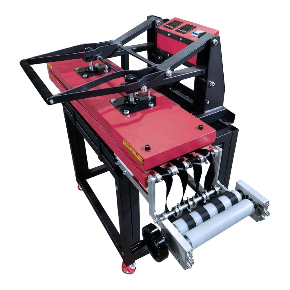 Long sublimation lanyard printing double heaters roller embossing machine