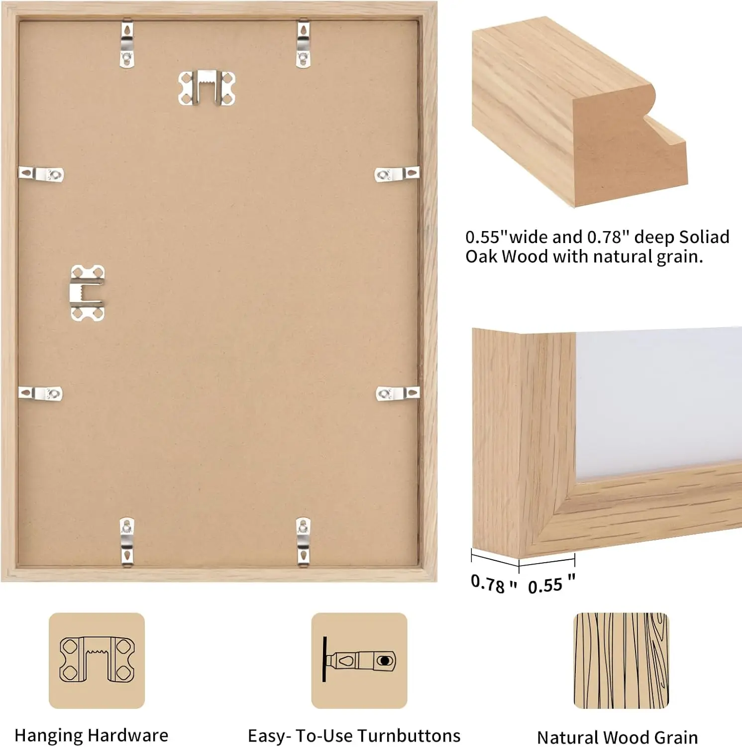 Best Selling Wholesale Custom 18x24in Natural Oak Pictures Photo Frame Poster Frame Wall Photo Frame