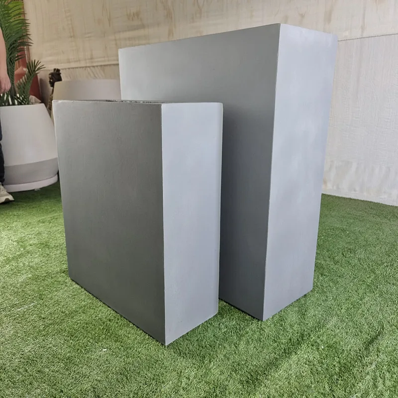 High quality factory cheap price fiber clay tree flower planter and pots for garden light weight plant pots box