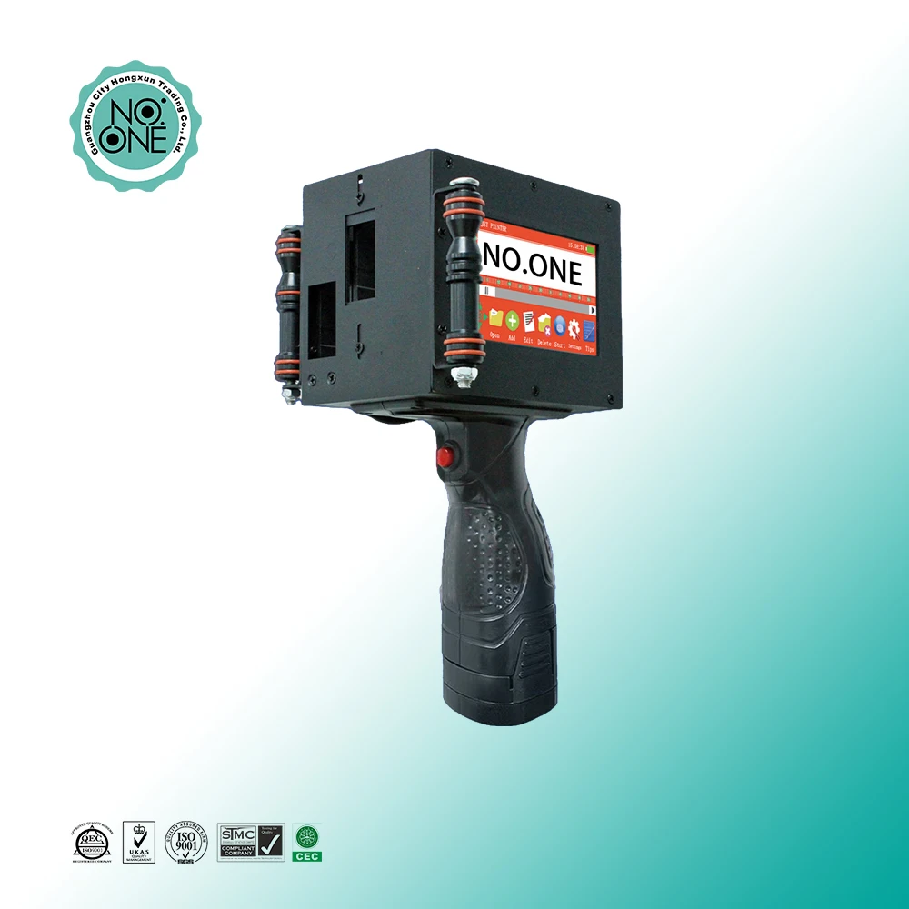 Uv Smart Portable Handheld Logo Carton Box Label Coding code Inkjet Color Machine fast drying hand Printer 12.7mm Ink cartridges