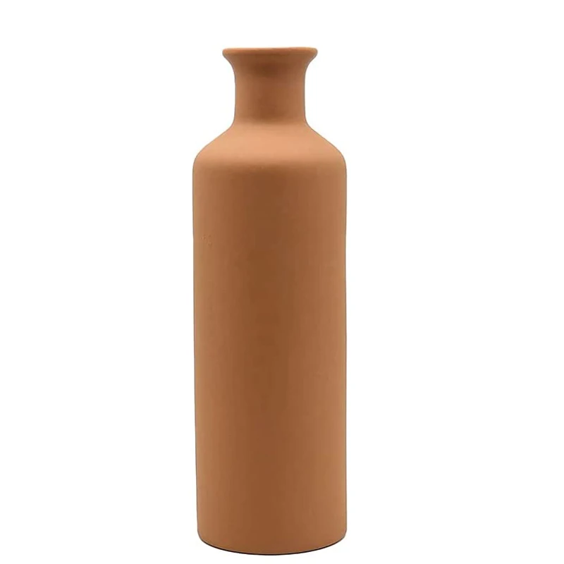 Modern Set Of 3 Terra cotta Vase Handmade Clay Vase