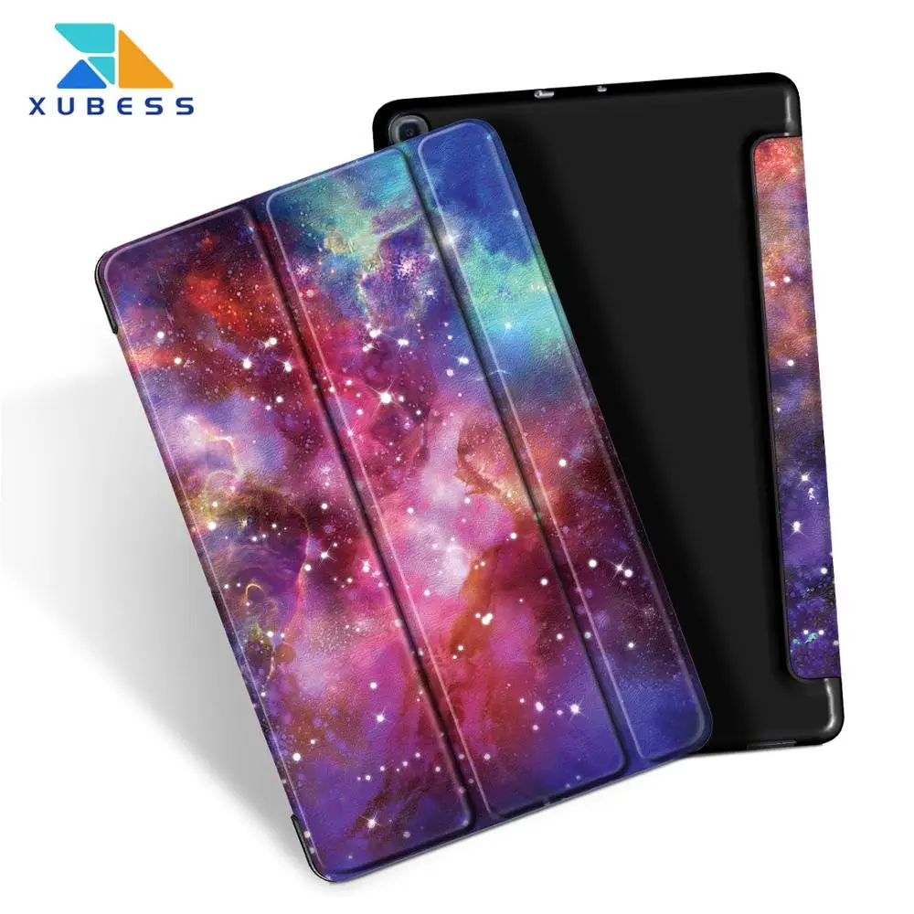 
cover case For samsung Galaxy TAB A 10.1 2019 version SM-T510 T515 TPU soft shell Tri-fold bracket flip tablet 