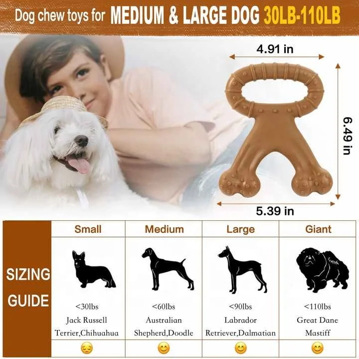 Interactive Medium Durable Dog Chew Toy For Training Aggressive Chewers Interesting Molar Pet Toy