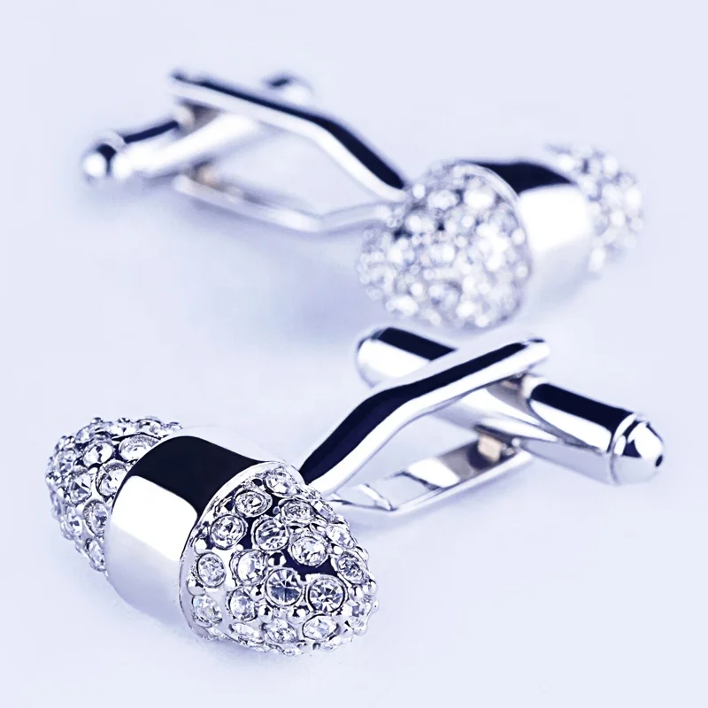 crystals cuff link cheap factory price semi-precious stone inlaid cufflink for men suits
